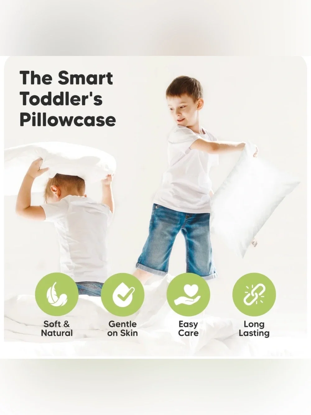 KeaBabies White My Little Dreamy Pillowcase Kids Pillowcase